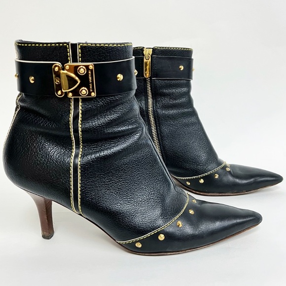 Louis Vuitton Suhali Ankle Boots Black 